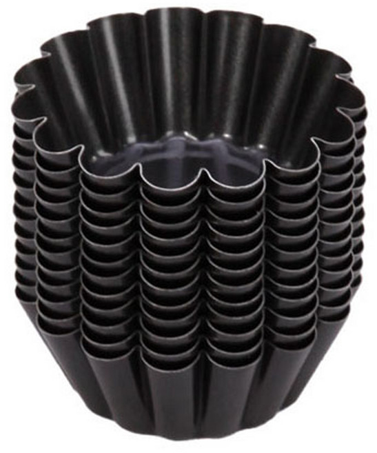 쉐프메이드 국화타르트 에그 타르트틀 팬 블랙, 12개