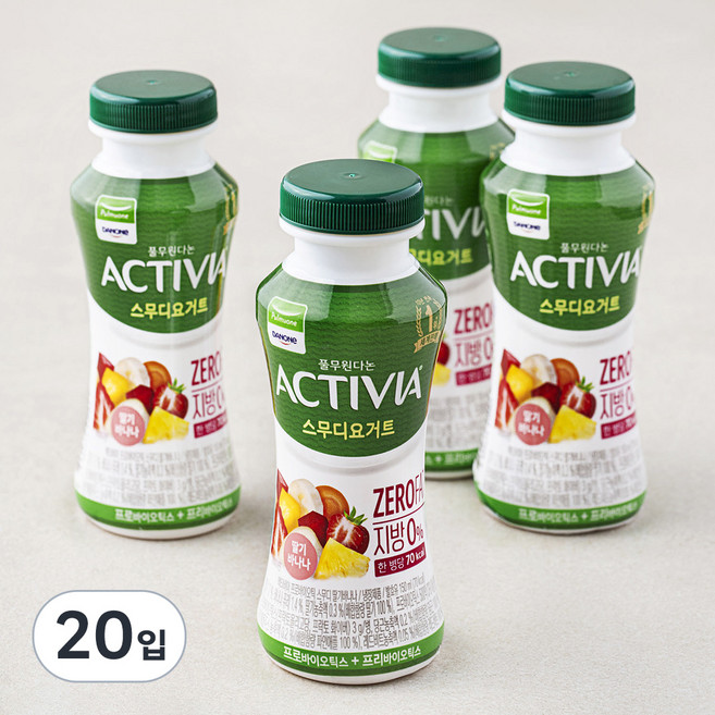 풀무원다논 액티비아 스무디 딸기바나나, 150ml, 4개입, 5개