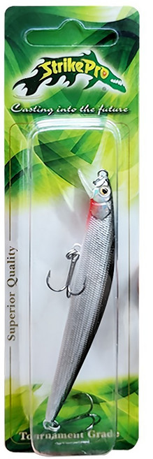 Strike Pro 彈弓米諾 米諾 Slingshot Minnow 路亞 硬餌 A010 9cm, 銀色, 7g/0.3M, 1個