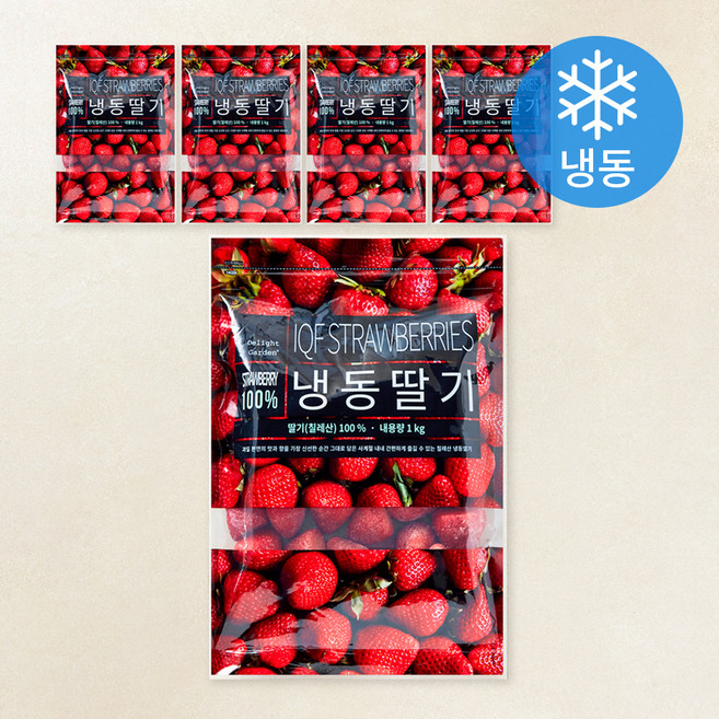 칠레산 냉동딸기 (냉동), 1kg, 5개