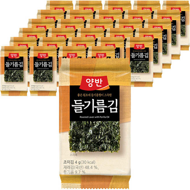 양반 들기름김 식탁, 4g, 64개