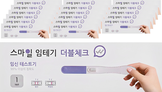 스마일랩 더블체크 임신테스트기, 1개입, 18개