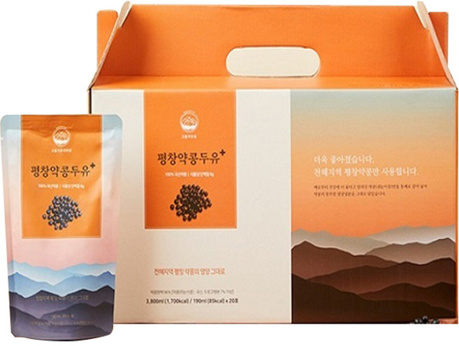 平昌黑豆豆奶, 190ml, 20包