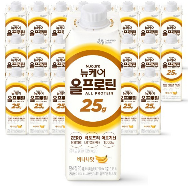 뉴케어 올프로틴 바나나맛, 245ml, 24개