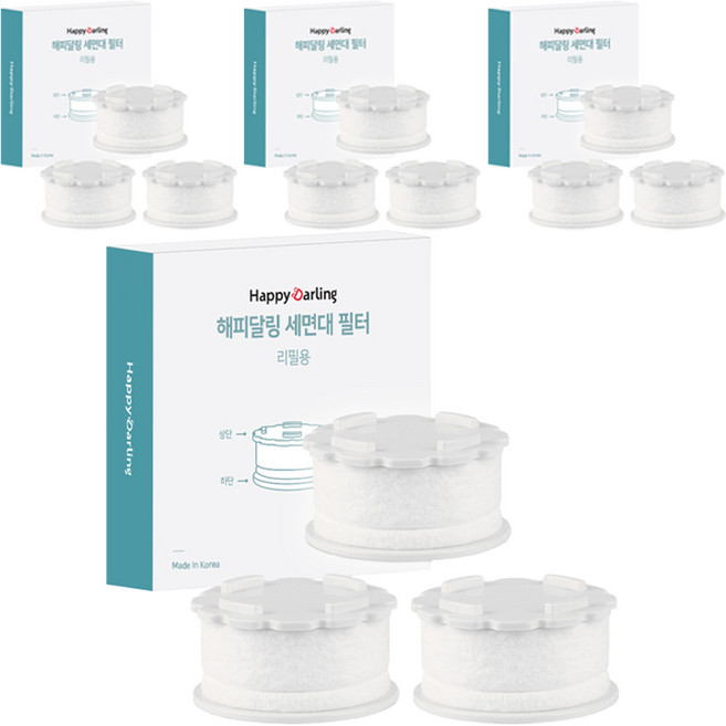 해피달링 세면대 헤드 필터 리필용 3p, 4개