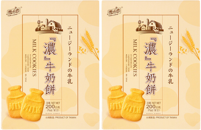 유키앤러브 밀크쿠키, 200g, 2개