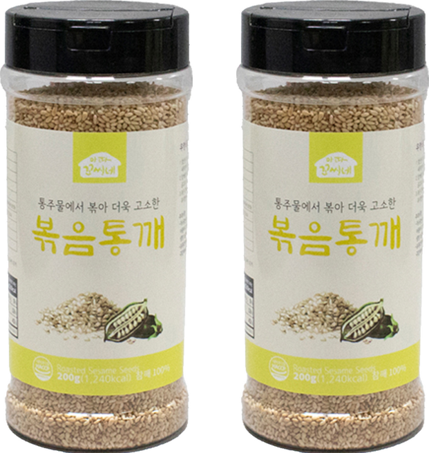 아따꼬시네 우영식품 통주물에서 볶아 더욱 고소한 볶음통깨, 200g, 2개