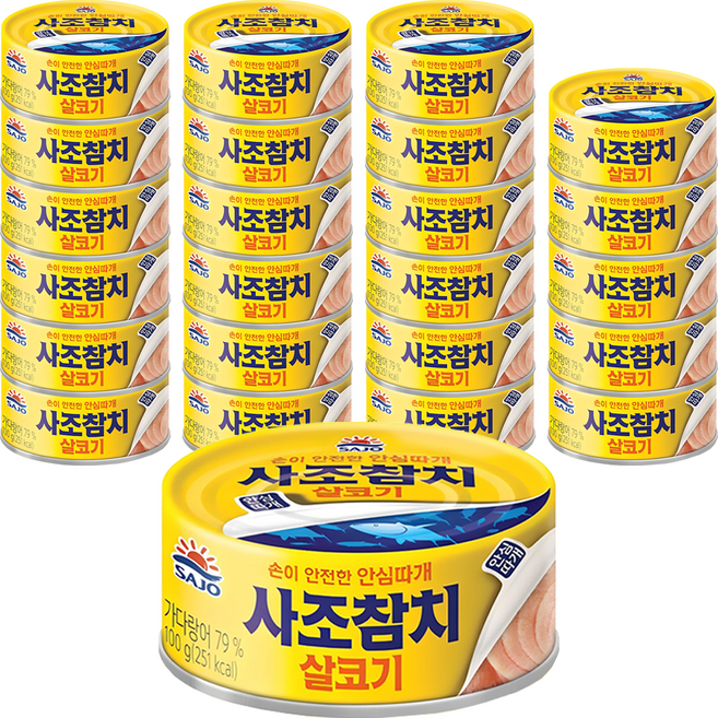사조참치 살코기 안심따개, 100g, 24개