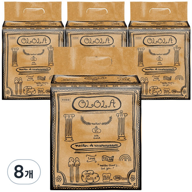 OLOLA 카멜 팬티형 기저귀 남여공용, 빅형(Big), 160매