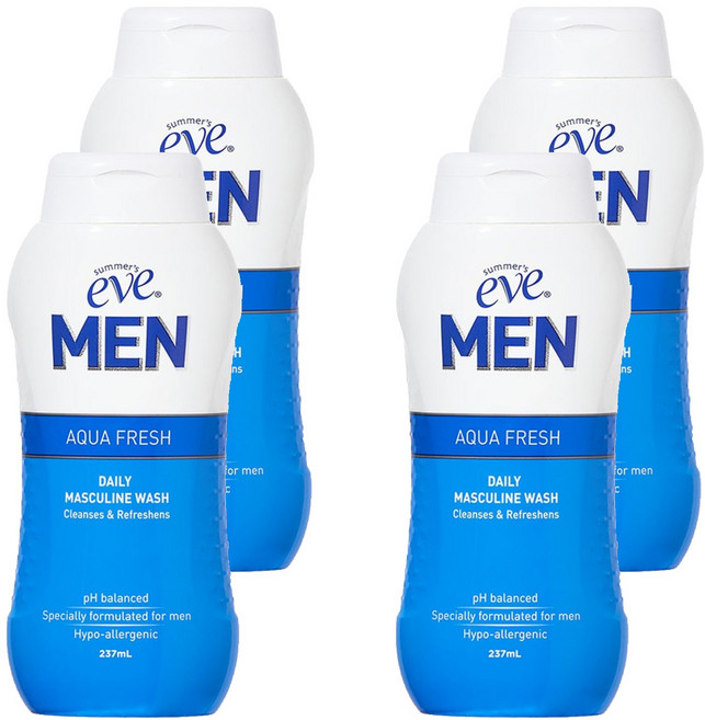 썸머스이브 맨 아쿠아 프레쉬 데일리 머스큘린 워시, 4개, 237ml