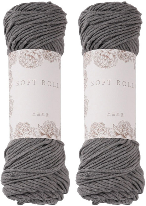 소프트롤 뜨개실 100g, 30 웜그레이, 2개