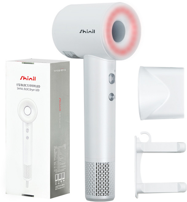 신일 프리미엄 LED BLDC 헤어 드라이어 1500W, SHD-E30PW, 화이트