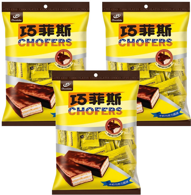 77 CHOFERS 巧菲斯 夾心酥 牛奶口味, 150g, 3袋