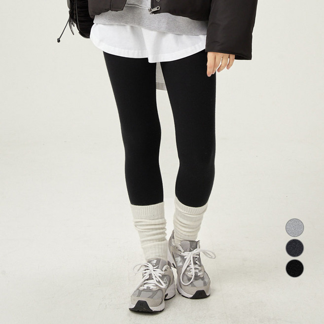 ELLEPARIS 여성용 고밀도 도톰 양면기모 립 웜업 레깅스