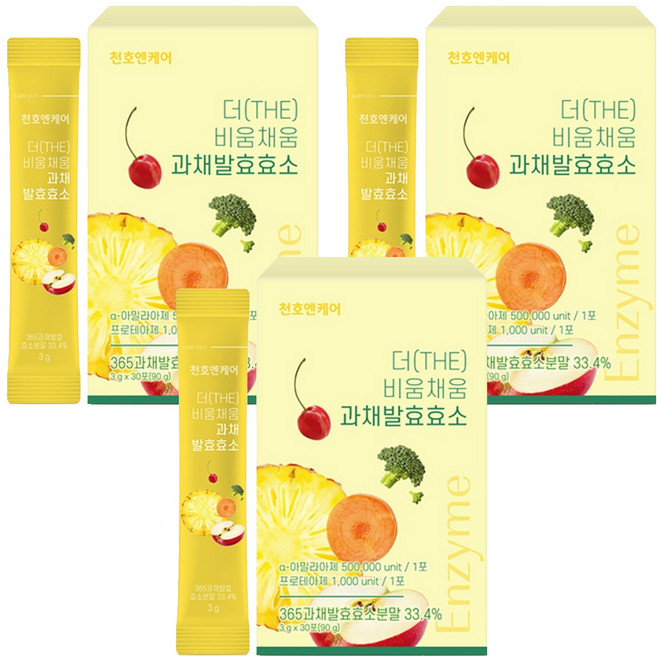천호엔케어 더 비움채움 과채 발효 효소 30p, 90g, 3개