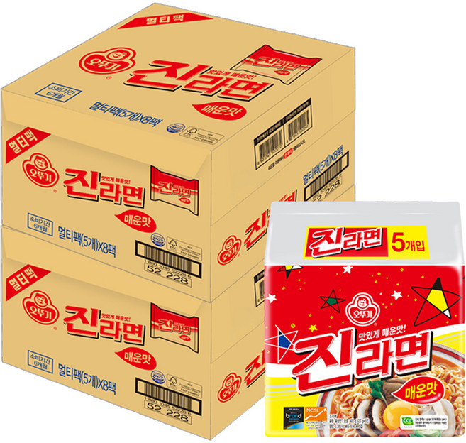 오뚜기 진라면 매운맛 120g, 80개