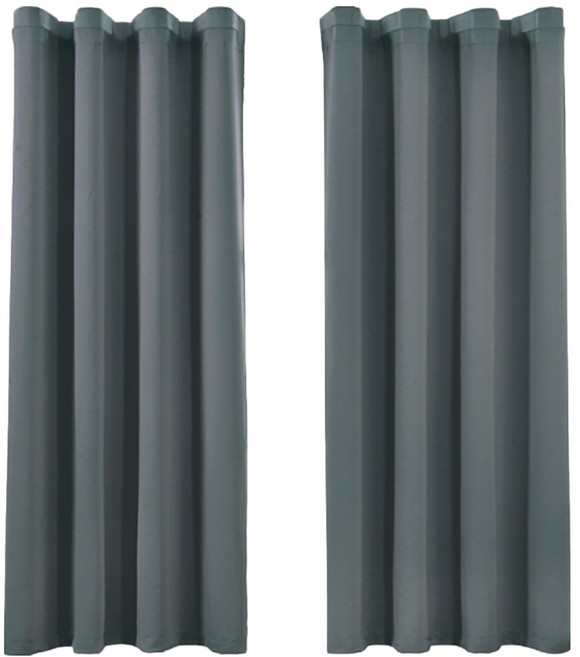 comet home 打孔式隔熱遮光窗簾, 炭灰色, 1件