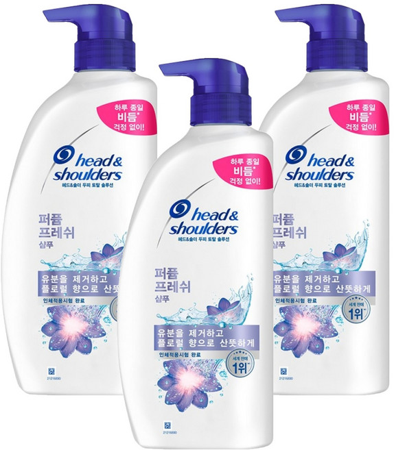 head&shoulders 海倫仙度絲 香氛清新洗髮精 花香, 800ml, 3個
