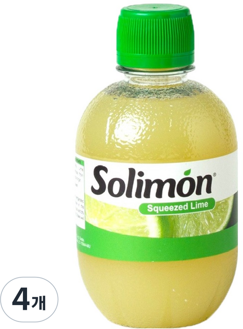 솔리몬 스퀴즈드 라임즙, 280ml, 4개