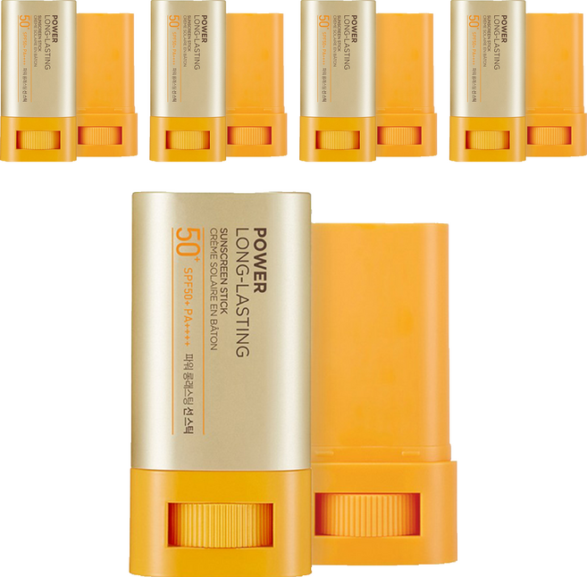 더페이스샵 파워 롱래스팅 선 스틱 SPF50+ PA++++, 18g, 5개