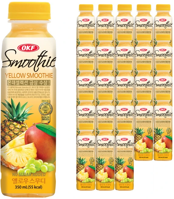 오케이에프 옐로우스무디, 350ml, 24개 - 쿠팡