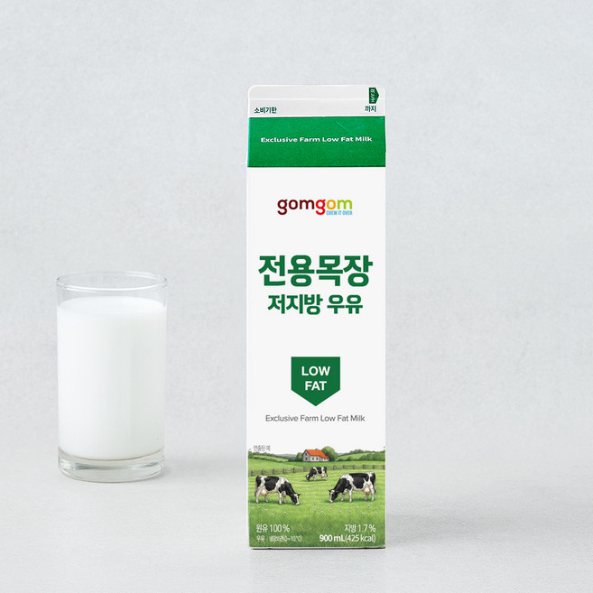 곰곰 전용목장 저지방우유, 1개, 900ml