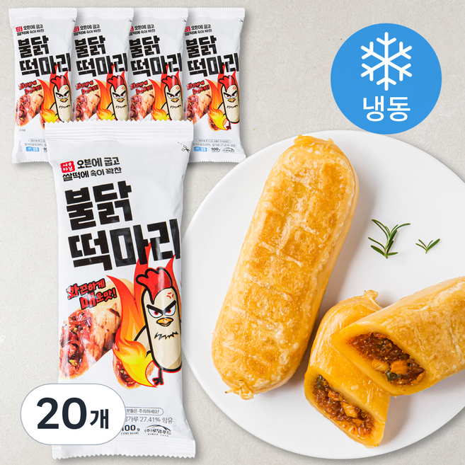 서울마님죽 불닭 떡마리 (냉동), 100g, 1개입, 20개