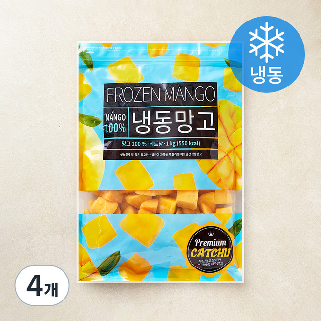 딜라잇가든 망고 (냉동), 1kg, 4봉
