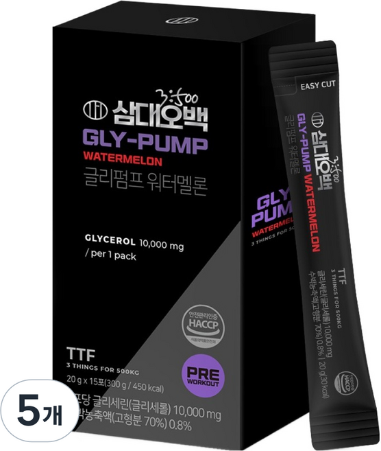 삼대오백 글리세롤 글리펌프 워터멜론 15p, 300g, 5개