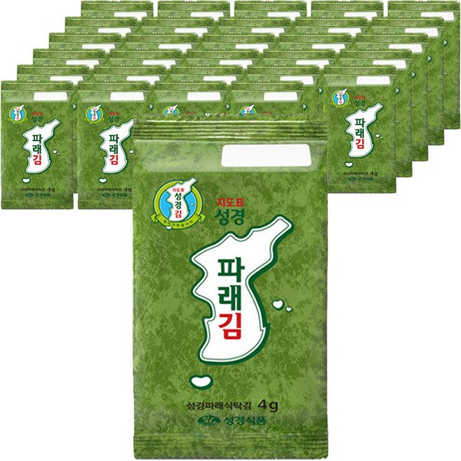 지도표 성경파래식탁김, 4g, 80개