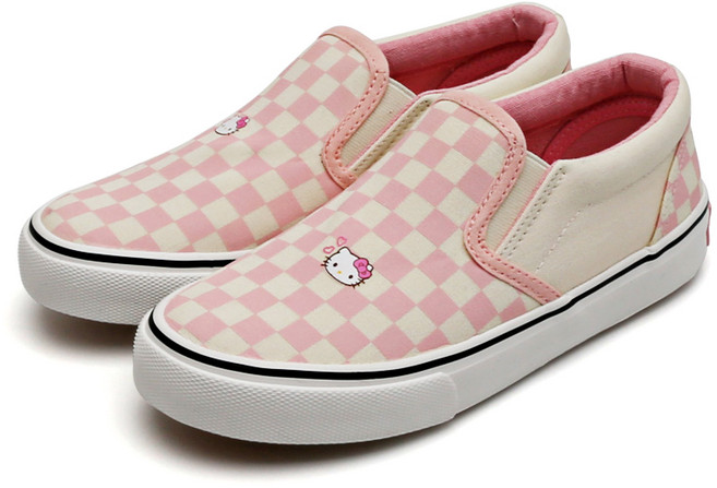 헬로키티 아동용 CH 체크 슬립온