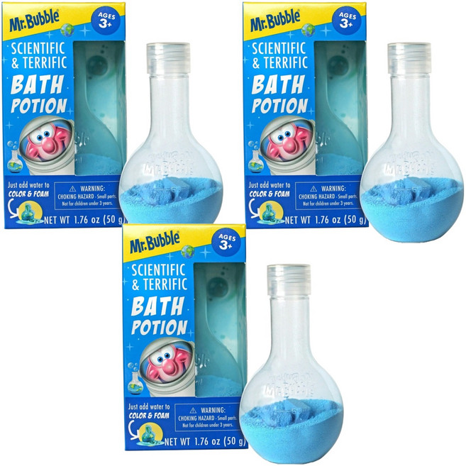 미스터버블 바스 포션 목욕놀이 블루 입욕제, 50g, 3개