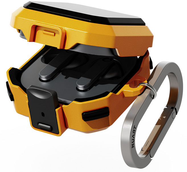 누아트 갤럭시 버즈4 / 버즈 4프로 프레임 락 범퍼 케이스, 옐로우, 1개