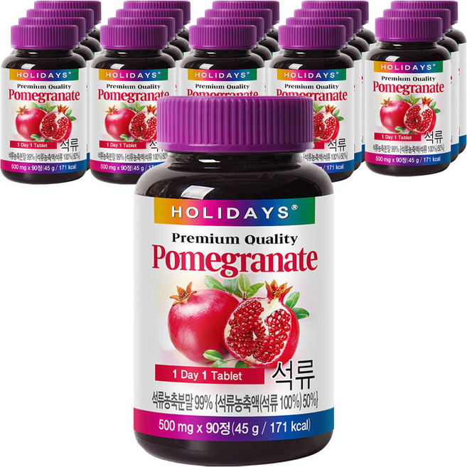 홀리데이즈 프리미엄 석류 타블렛 90정, 45g, 20개