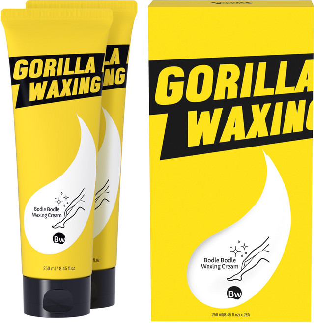 고릴라왁싱 보들보들 대용량 왁싱 제모크림 베이비파우더향, 250ml, 2개