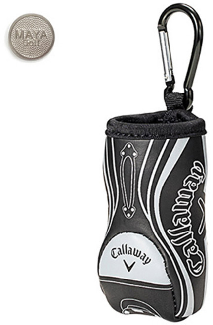 캘러웨이 GB 모티브 볼 케이스 + 마야볼마커, 1세트, 블랙(볼케이스)