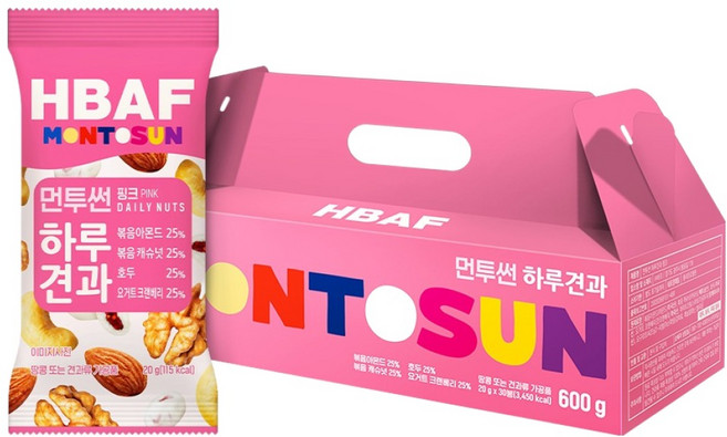 바프 먼투썬 하루견과 핑크, 600g, 1개
