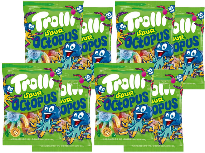 트롤리 사우어 옥토퍼스 젤리, 100g, 8개