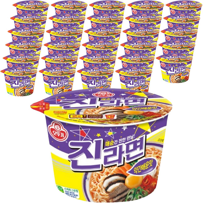오뚜기 진라면 약간매운맛 용기 110g, 48개