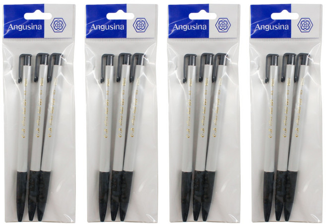 Angusina 安格希娜 200A 中性筆 0.5mm, 黑色, 4包