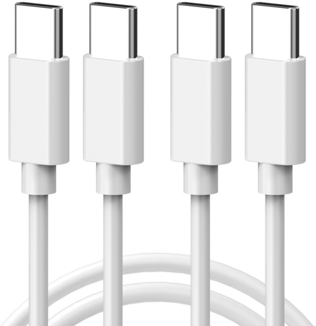 서가 초고속 충전케이블 C to C PD 25W, 1m, 화이트, 2개