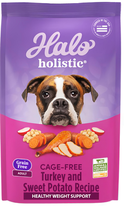 Halo 嘿囉 成犬適用 無穀乾飼料 犬用, 21lb, 1袋, 低脂火雞肉