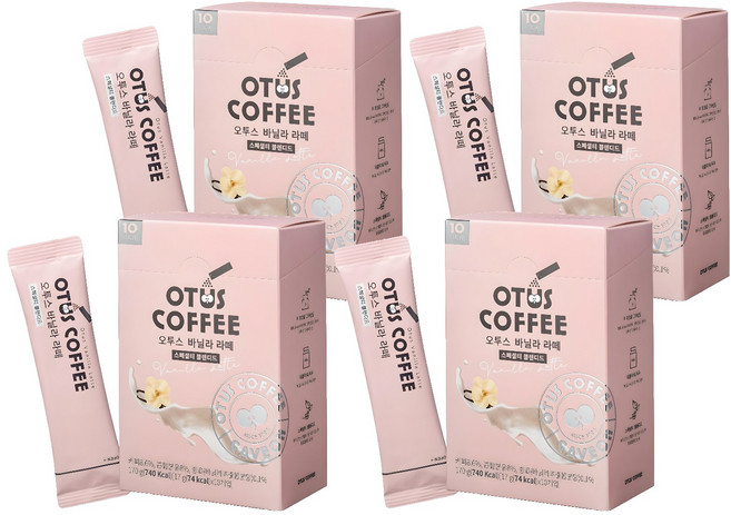 오투스커피 바닐라 라떼, 17g, 4개, 10개입
