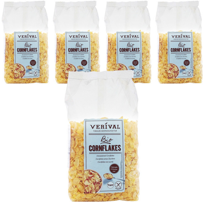 베리발 무가당 유기농 콘플레이크, 250g, 5개