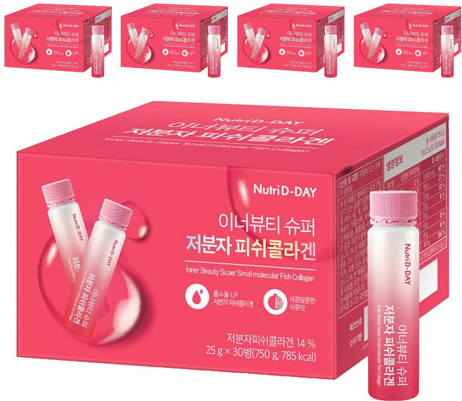 뉴트리디데이 이너뷰티 슈퍼 저분자 피쉬콜라겐, 25g, 150개