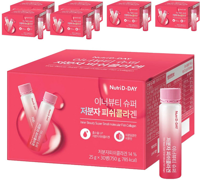 뉴트리디데이 이너뷰티 슈퍼 저분자 피쉬콜라겐 앰플, 210개, 25g