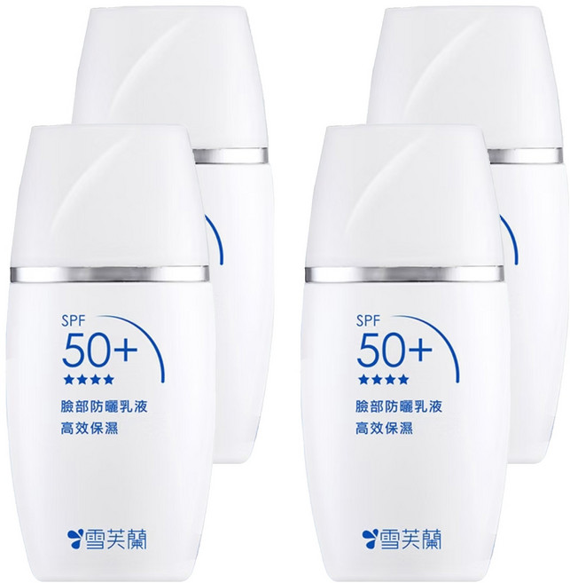 雪芙蘭 臉部防曬乳液 高效保濕 超微粒 防曬因子 SPF 50+, 30g, 4瓶