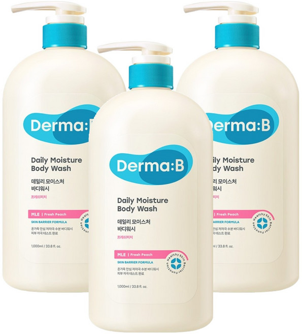 더마비 데일리 모이스처 바디워시 프레쉬 피치향, 1L, 3개