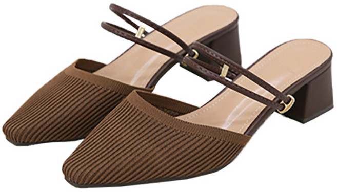 분홍코끼리 쫀득몰드창 vol.2 메모리 니트 슬링백 블로퍼 5cm