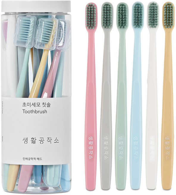 생활공작소 초미세모 칫솔, 12개입, 1개